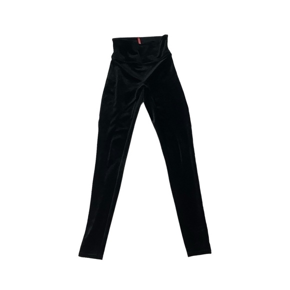 Spanx Black Velvet High Waist Leggings Size Small - Picture 2 of 10